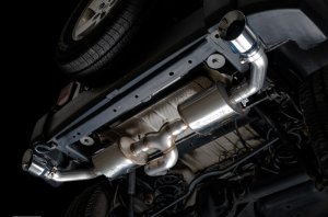 Jeep Wrangler JKU Performance Exhaust - Rear - AWE Tuning - Tread Edition, Axle-Back Dual - Chrome Silver - `07-`18